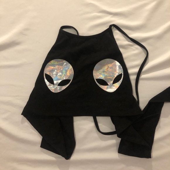 iHeartRaves Tops - IHR alien crop top